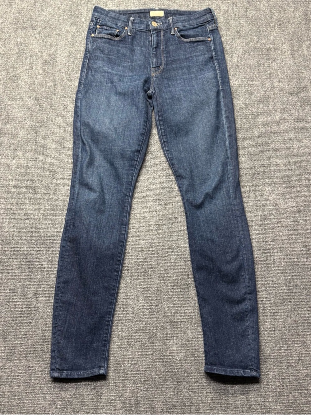 Mother Jeans Womens 27 Blue The Looker in Clean Sweep USA Made Stretch Dark Wash